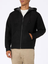 Man black technic fabric sweatshirt Carrel