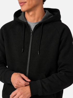 Sweat-shirt Carrel en tissu technique noir uni 