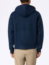 Man navy blue technic fabric sweatshirt Carrel