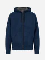 Man navy blue technic fabric sweatshirt Carrel