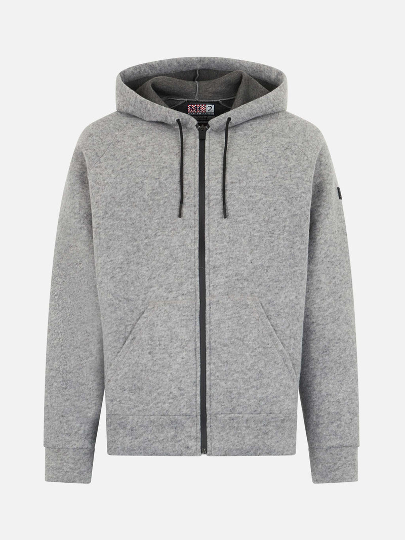 Sweatshirt aus graumeliertem technischem Stoff für Herren von Carrel