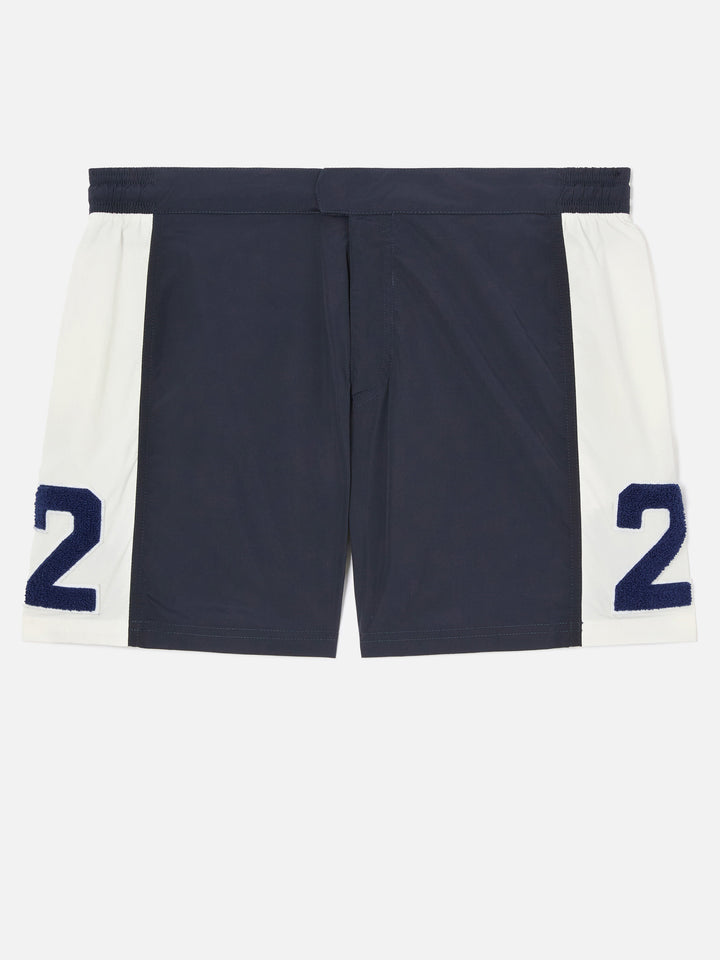 Costume mare Cup con bande e patch