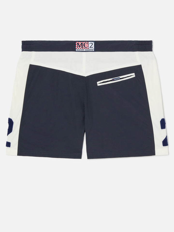 Costume mare Cup con bande e patch