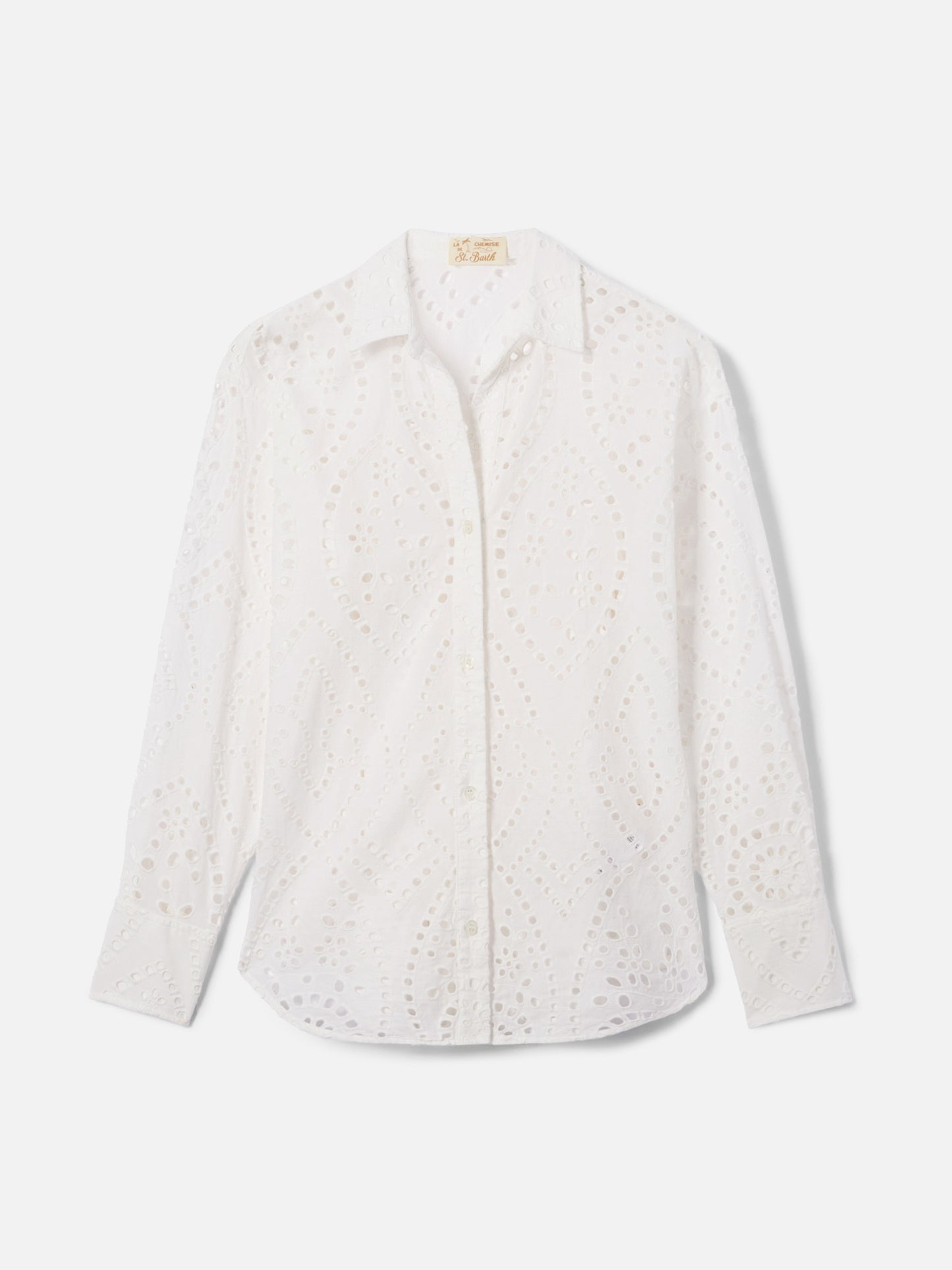 White broderie anglaise cotton Cristal shirt