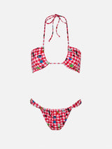 Damen Bandeau Bikini Dahelle mit Gingham und ausgefallenem Print | BEEPY BELLA SPECIAL EDITION