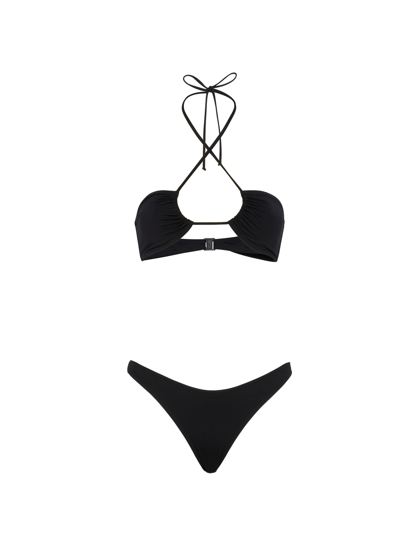 Dahlia Lido black bikini with bandeau top and classic briefs
