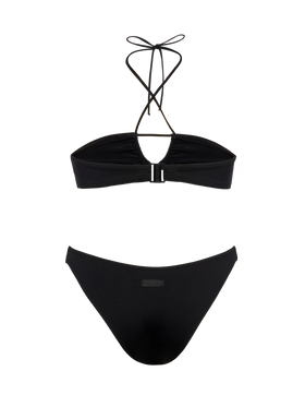 Dahlia Lido black bikini with bandeau top and classic briefs