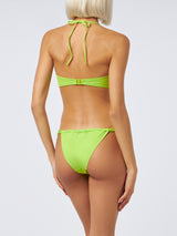 Bandeau-Bikini für Damen in Limettengrün von Dahlia Noelle