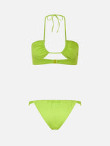 Bandeau-Bikini für Damen in Limettengrün von Dahlia Noelle