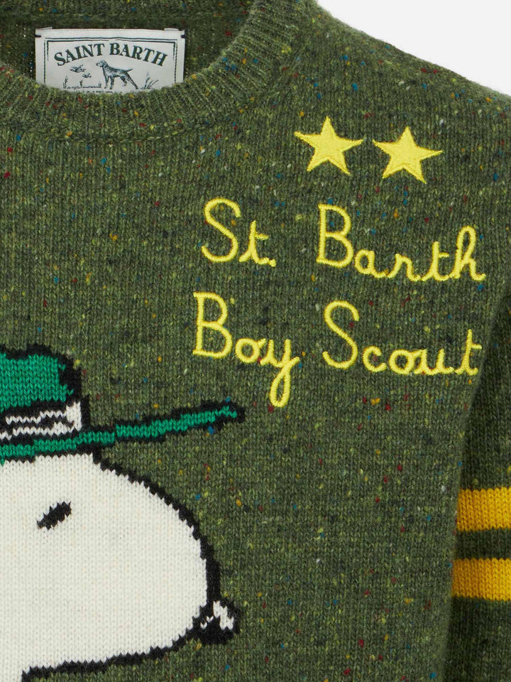 Boy crewneck donegal sweater with Snoopy jacquard | SNOOPY - PEANUTS™ SPECIAL EDITION
