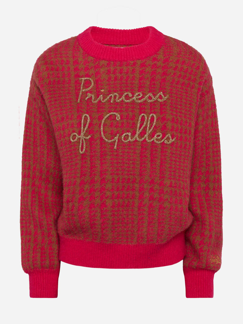 Woman brushed crewneck with Princess of Galles