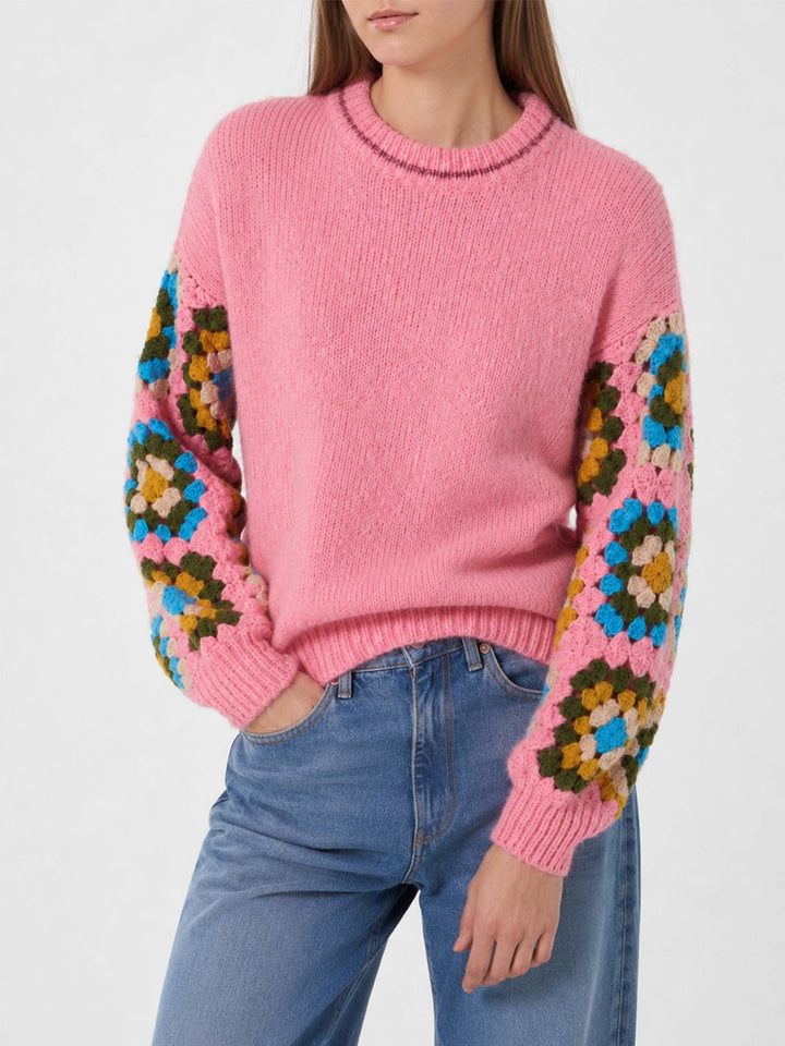 Pull rose Danya Soft Crochet 