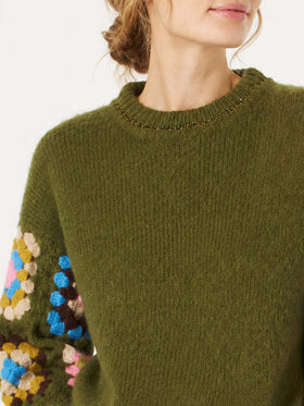 Suéter verde Danya Soft Crochet 