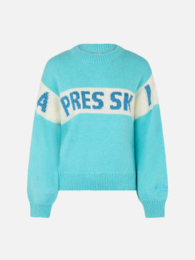 Pink crewneck Danya with Apres ski lurex jacquard