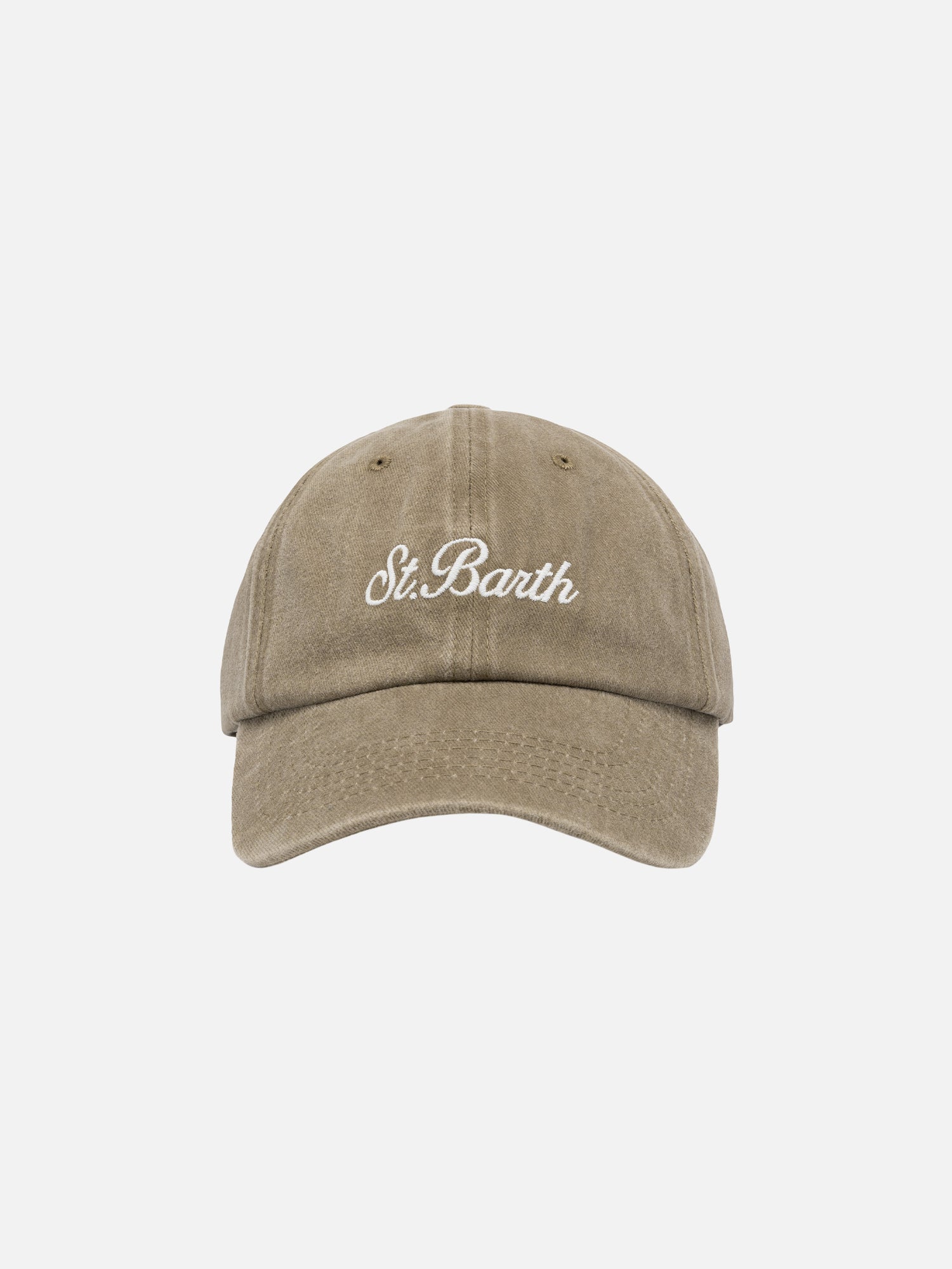Davis beige denim Ball Cap with St. Barth embroidery - MC2 Saint Barth