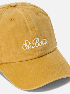 Cappellino Davis in giallo ocra con ricamo Saint Barth
