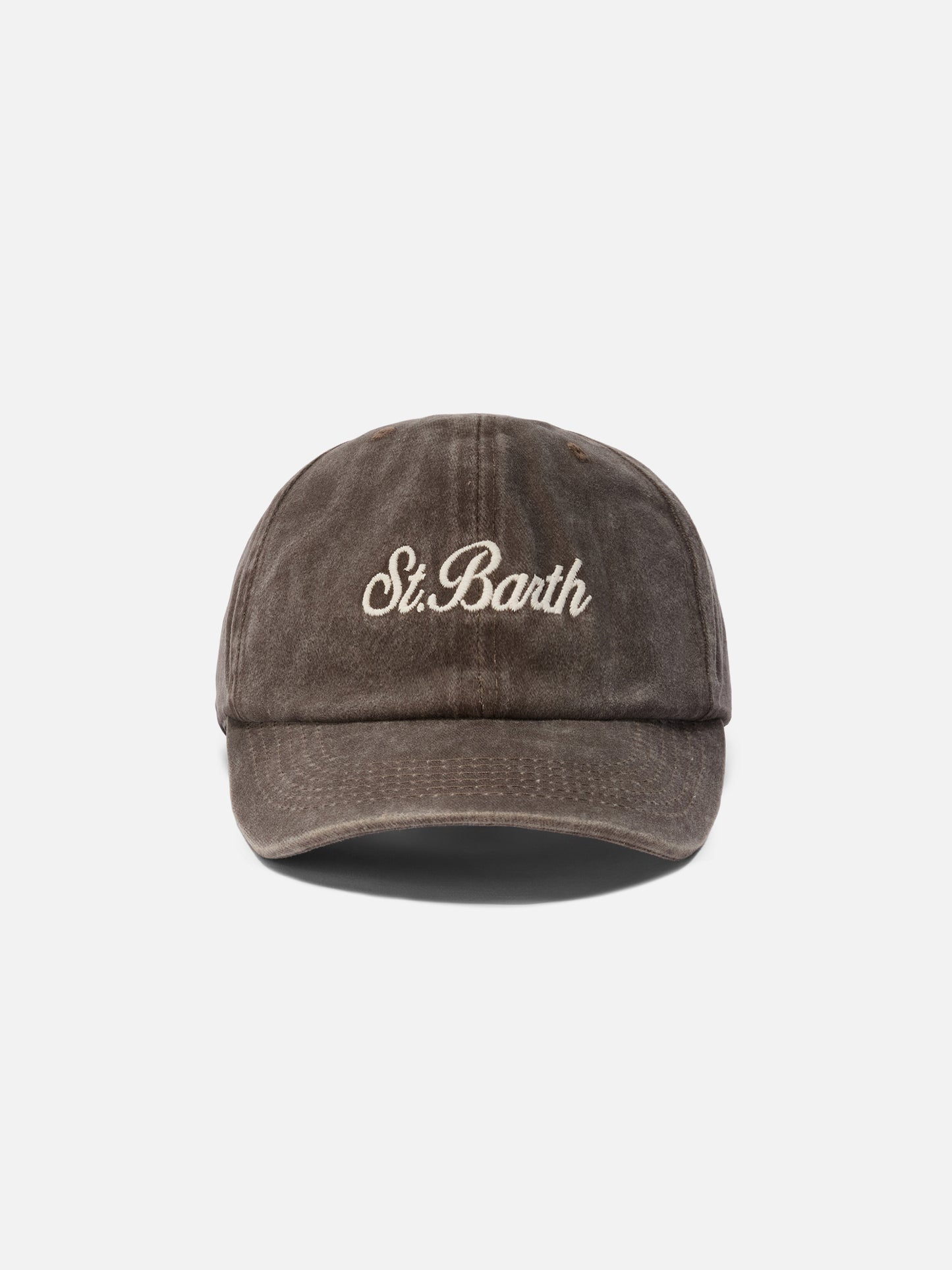 Davis brown Ball Cap with St. Barth embroidery