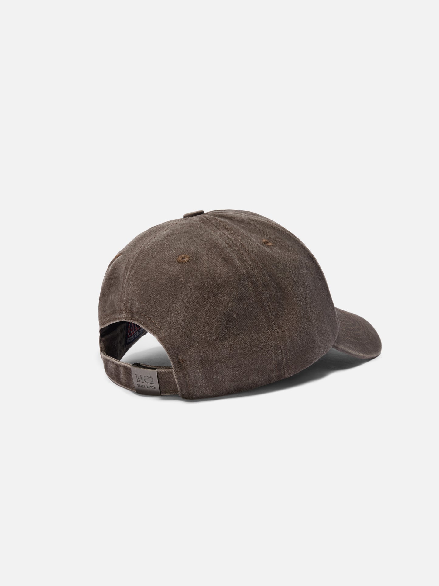 Davis brown Ball Cap with St. Barth embroidery