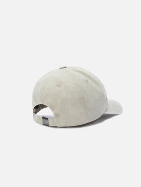 Davis beige cotton baseball cap with embroidered logo