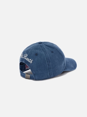 Davis cotton baseball cap in blue with Time is money embroidery