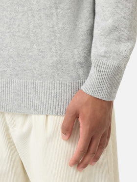 Maglione da uomo mezzo dolcevita con jacquard nordico