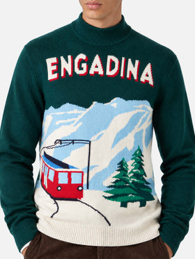 Pull Davos Engadina postcard 