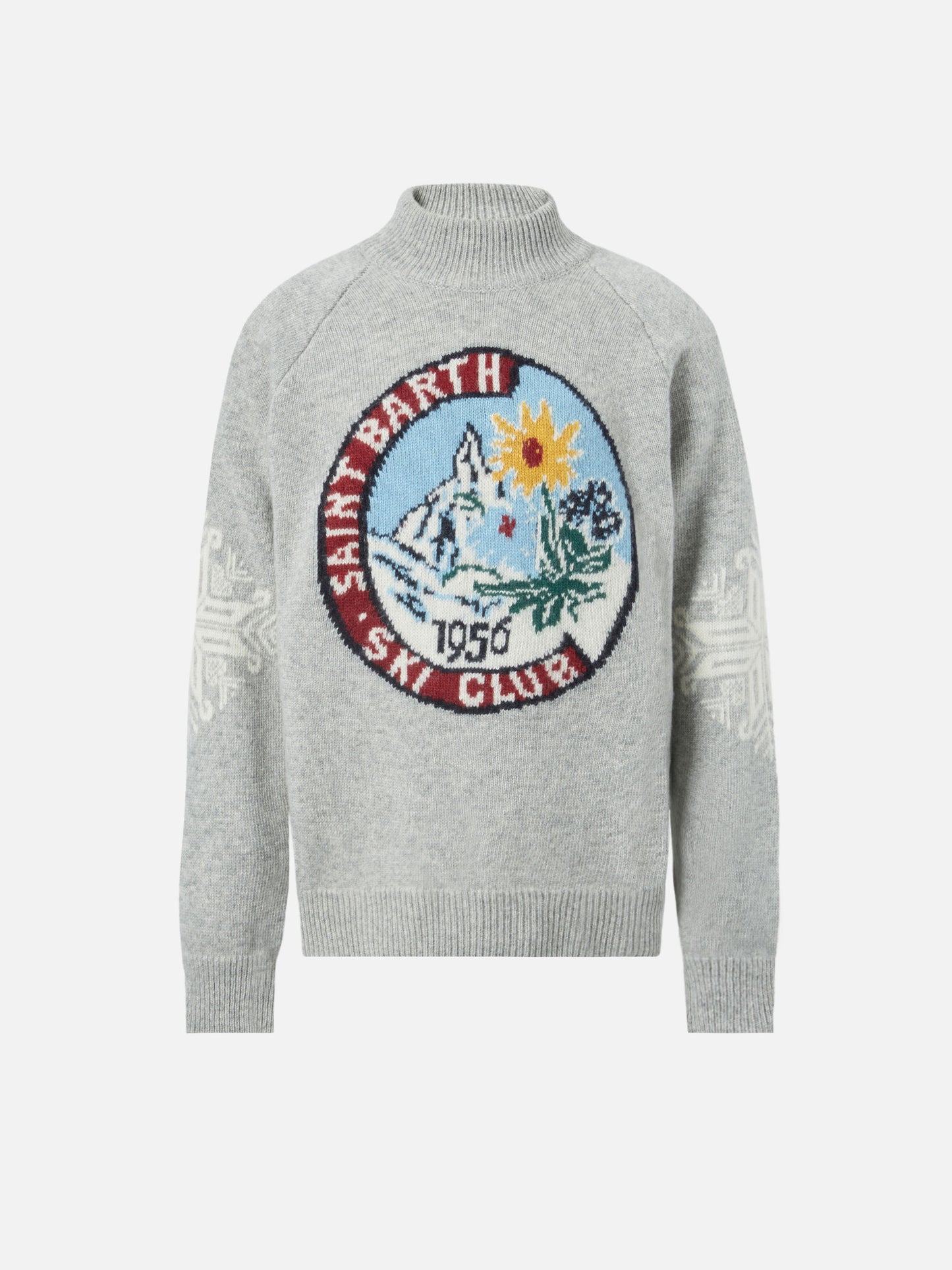 Halb-Rollkragenpullover Davos mit Matterhorn-Jacquard