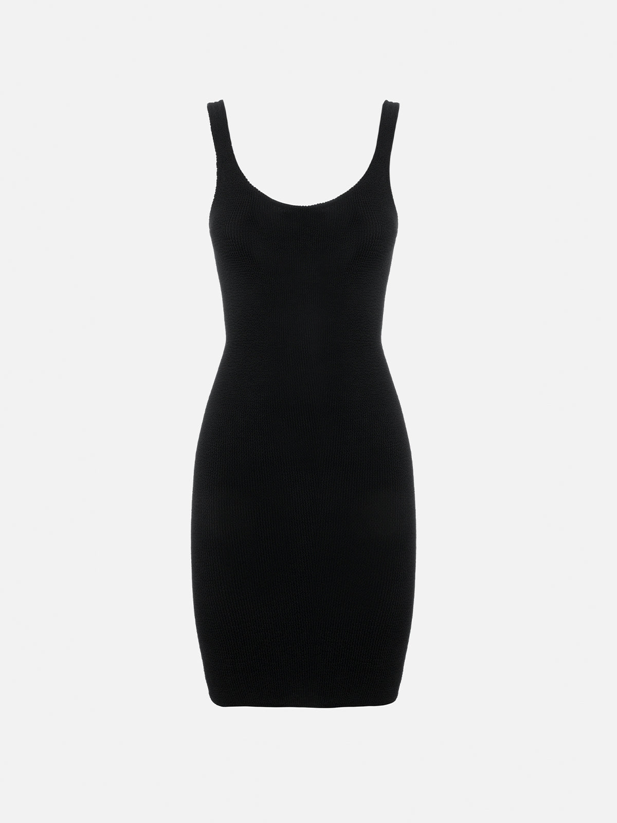 Black crinkle tank dress Deana - MC2 Saint Barth