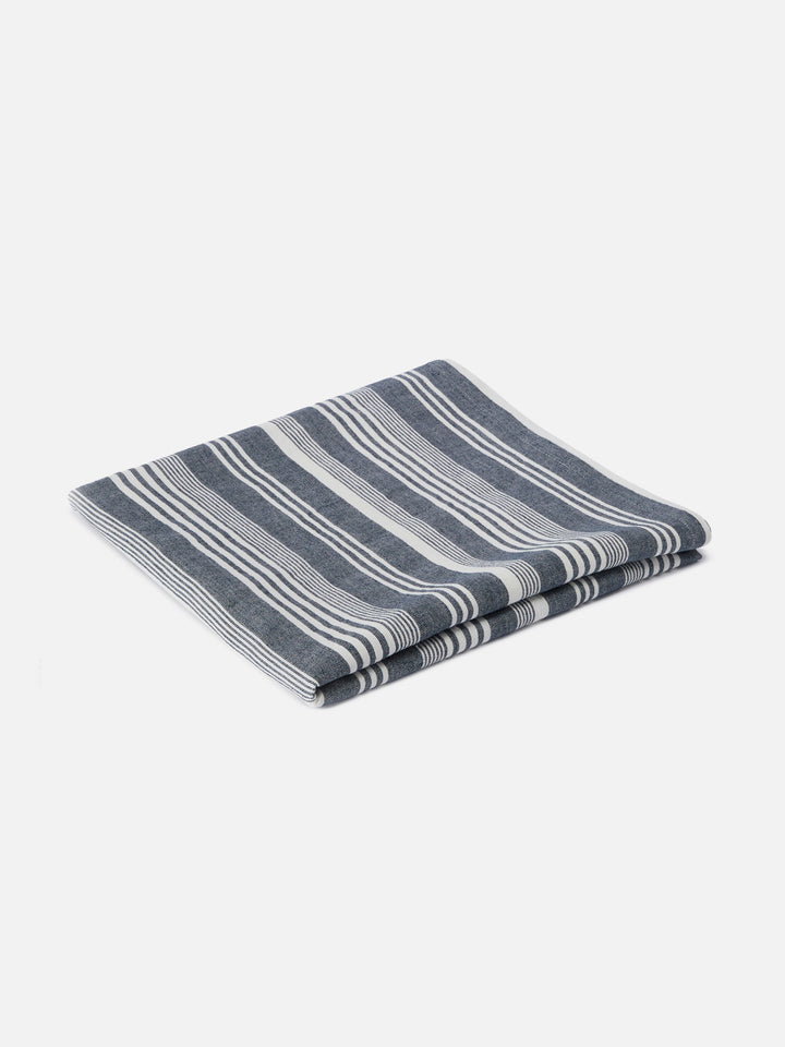 Microfiber extra large beach towel Deauville with blue striped print