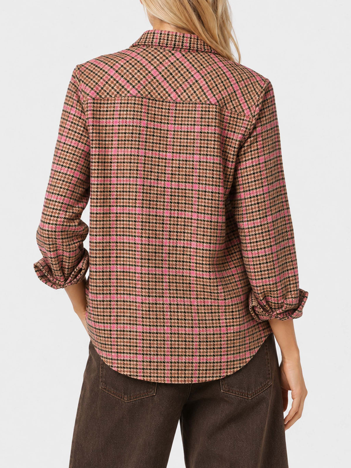 Overshirt Deer im Pied-de-Poule-Muster 