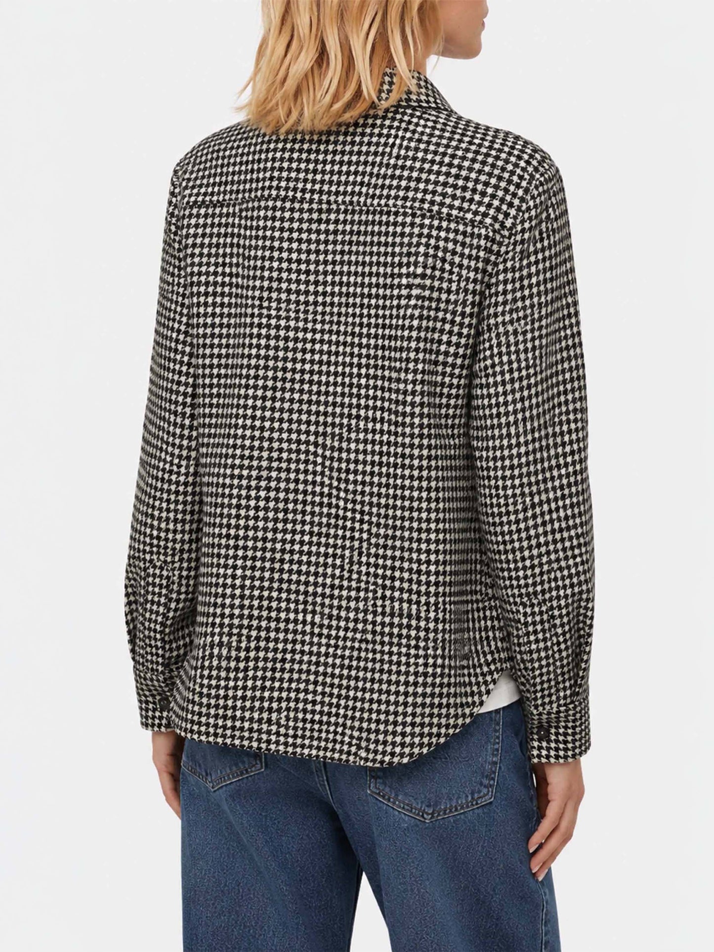 Camisa de lana Deer con estampado pied de poul 