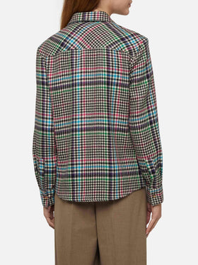 Wool shirt Deer with Prince of Wales print - MC2 Saint Barth