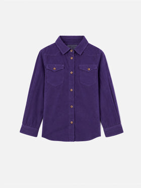Samt-Overshirt für Mädchen mit Saint Barth Rhinestone-Print 