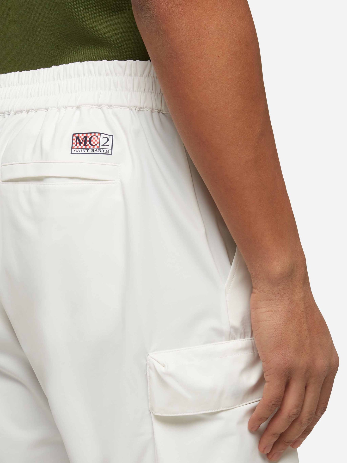 Off-white technic fabric bermuda shorts Deck