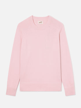 Jersey de punto de lana Pink Delphine con cuello redondo 
