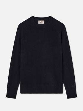 Maglia girocollo Delphine nera in lana