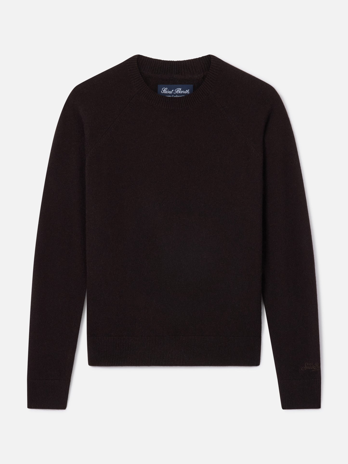 Delphine cashmere crewneck knitwear in dark brown