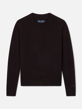 Delphine cashmere crewneck knitwear in dark brown