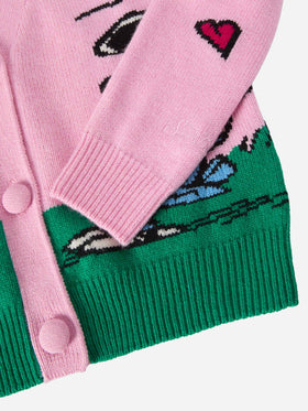Cardigan  Didy in misto cashmere con jacquard Snoopy | PEANUTS SPECIAL EDITION