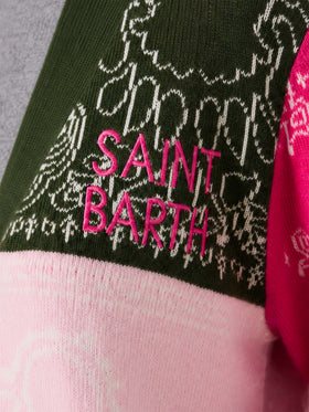 Cardigan bandana multicolore court Didy 