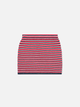Striped Delma Ridge cotton knit mini skirt