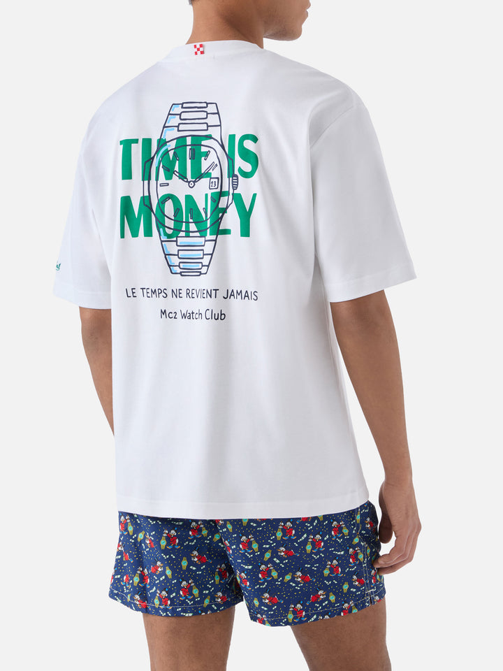 Delmar t-shirt with Time Is Money print and maxi graphic on the back