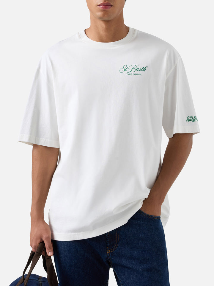 White Delmar oversize cotton t-shirt with back Snoopy print | Special edition