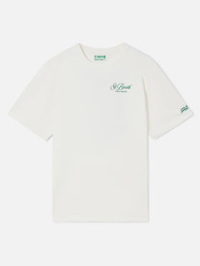 Delmar t-shirt in white with Peanuts Tennis Paradise print