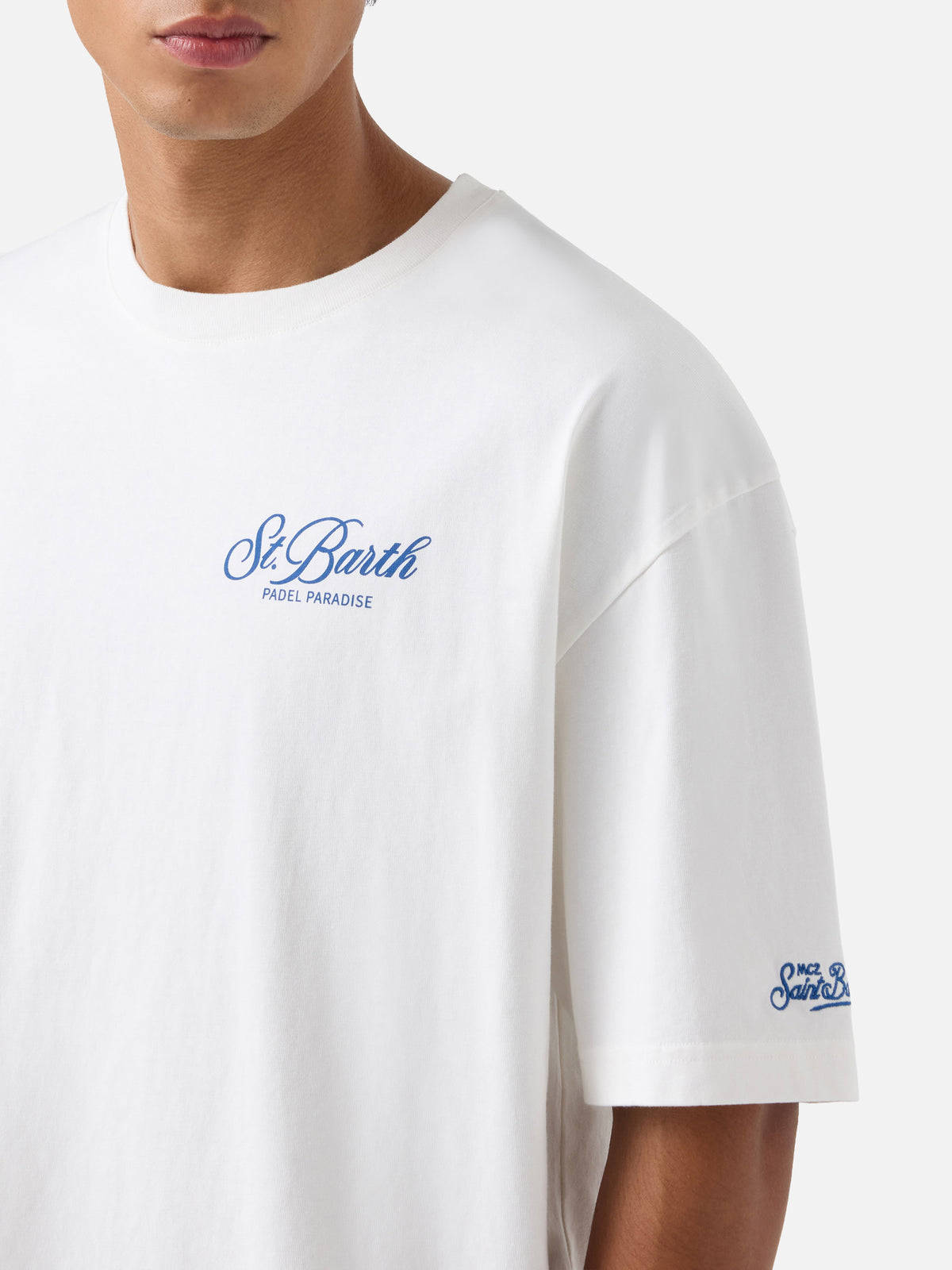 White Delmar oversize cotton t-shirt with back Snoopy print | Special edition