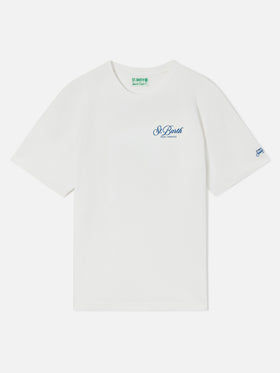 White Delmar oversize cotton t-shirt with back Snoopy print | Special edition