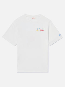 T-shirt Delmar con stampa St. Barth Happy Hour e maxi grafica sul retro