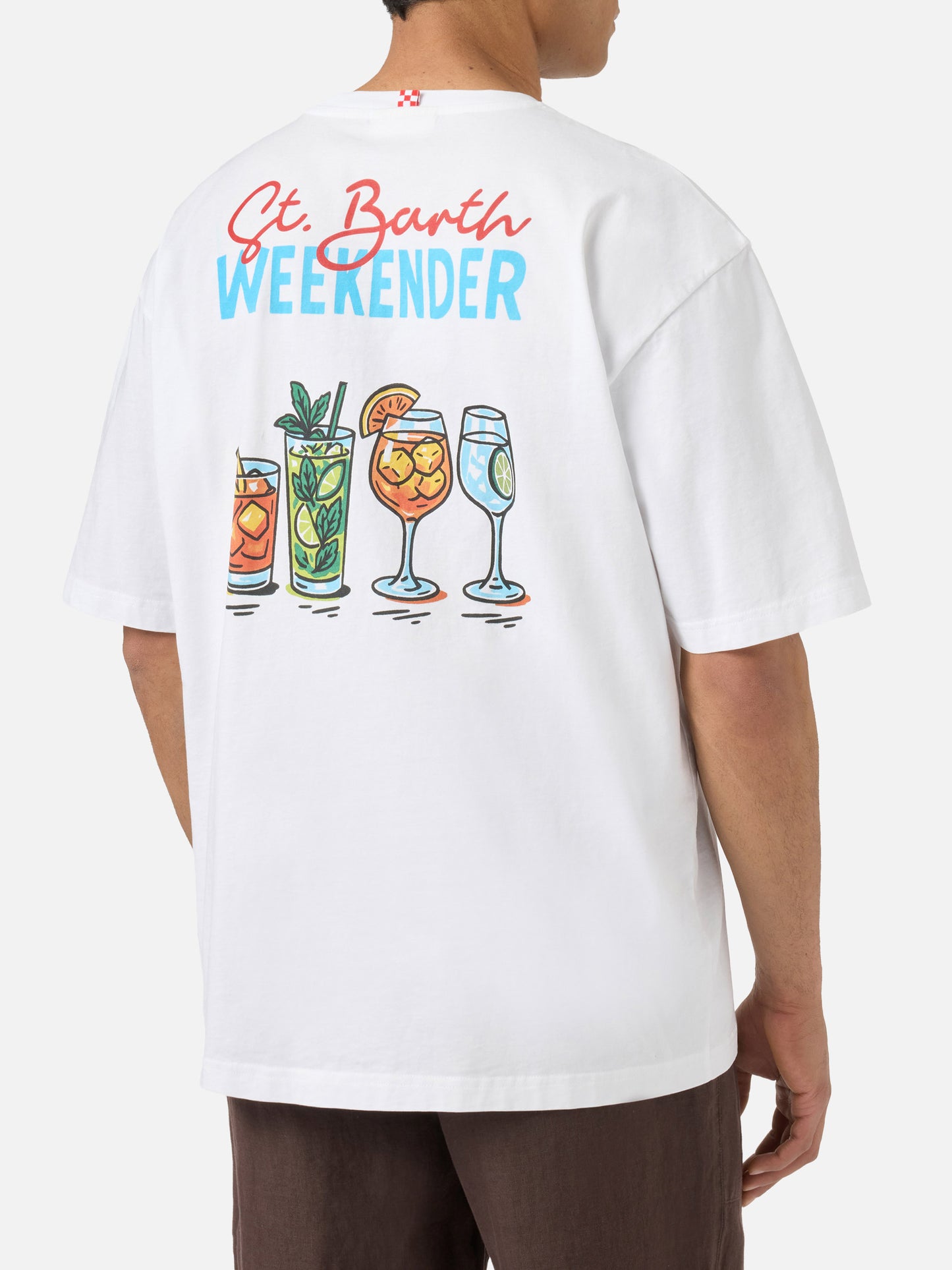 Delmar t-shirt with St. Barth Weekender print and maxi graphic on the back