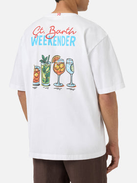 Delmar t-shirt with St. Barth Weekender print and maxi graphic on the back