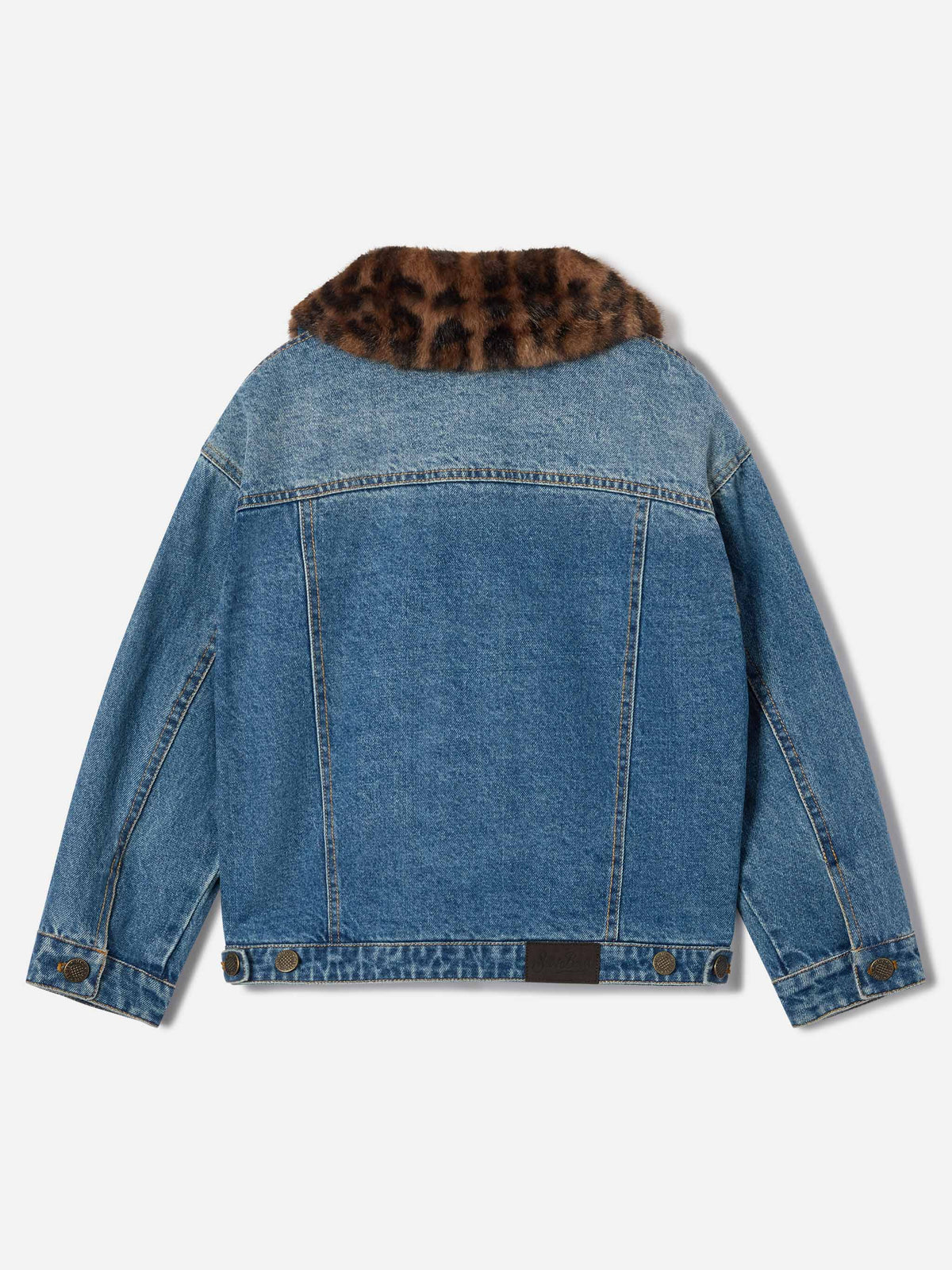 Hellblaue blue Dailys Jeansjacke mit Kragen aus Kunstpelz 